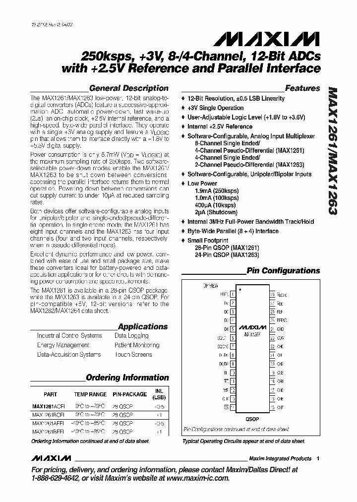MAX1261_318608.PDF Datasheet