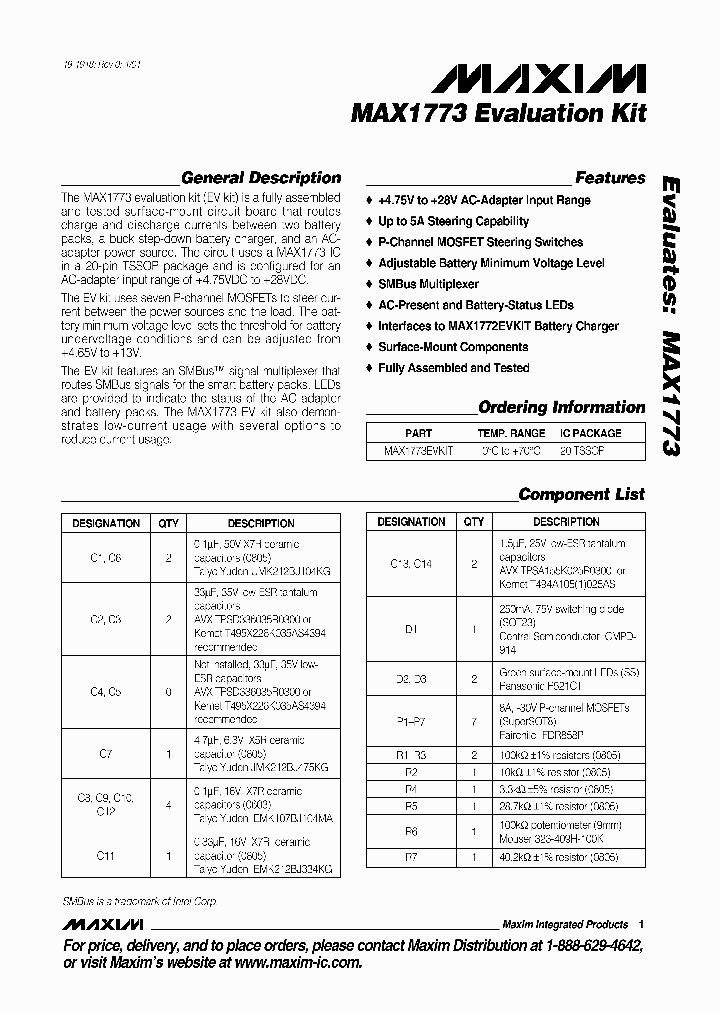 MAX1773EVKIT_343610.PDF Datasheet