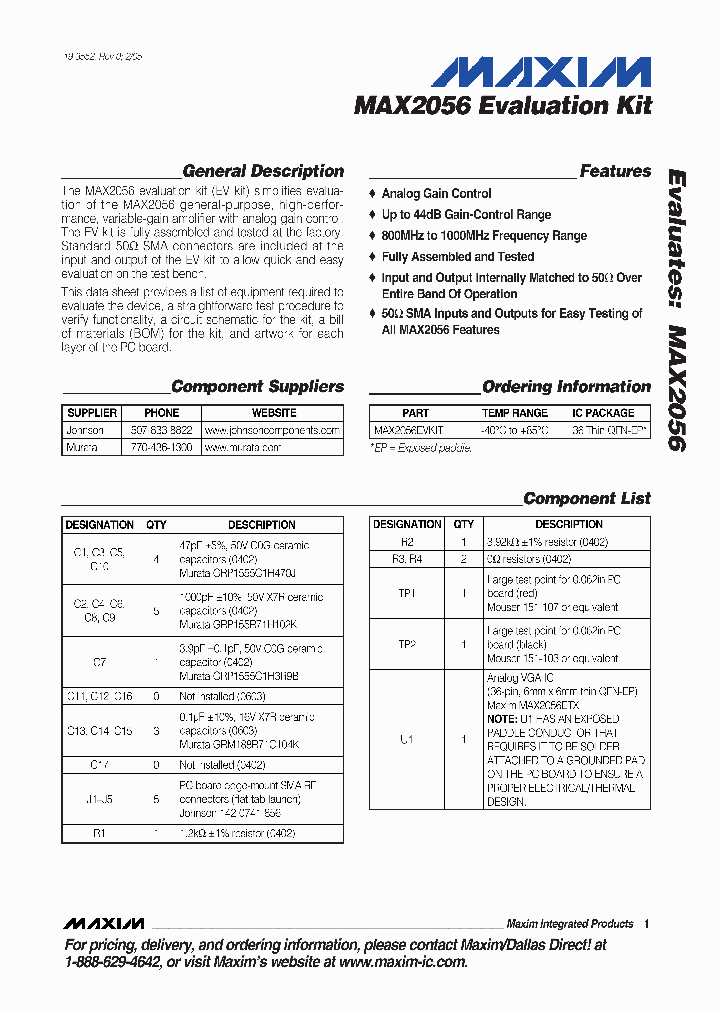 MAX2056EVKIT_370511.PDF Datasheet