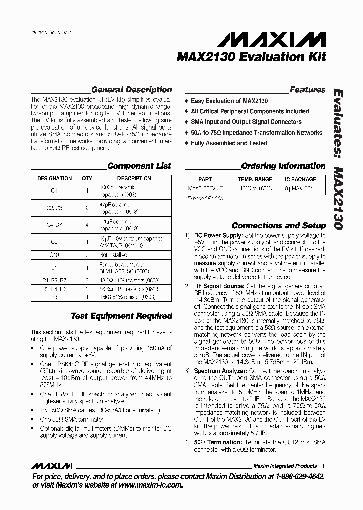 MAX2130EVKIT_327759.PDF Datasheet