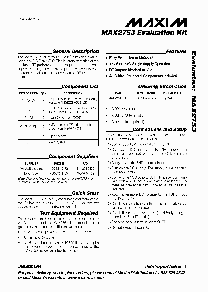 MAX2753EVKIT_339222.PDF Datasheet