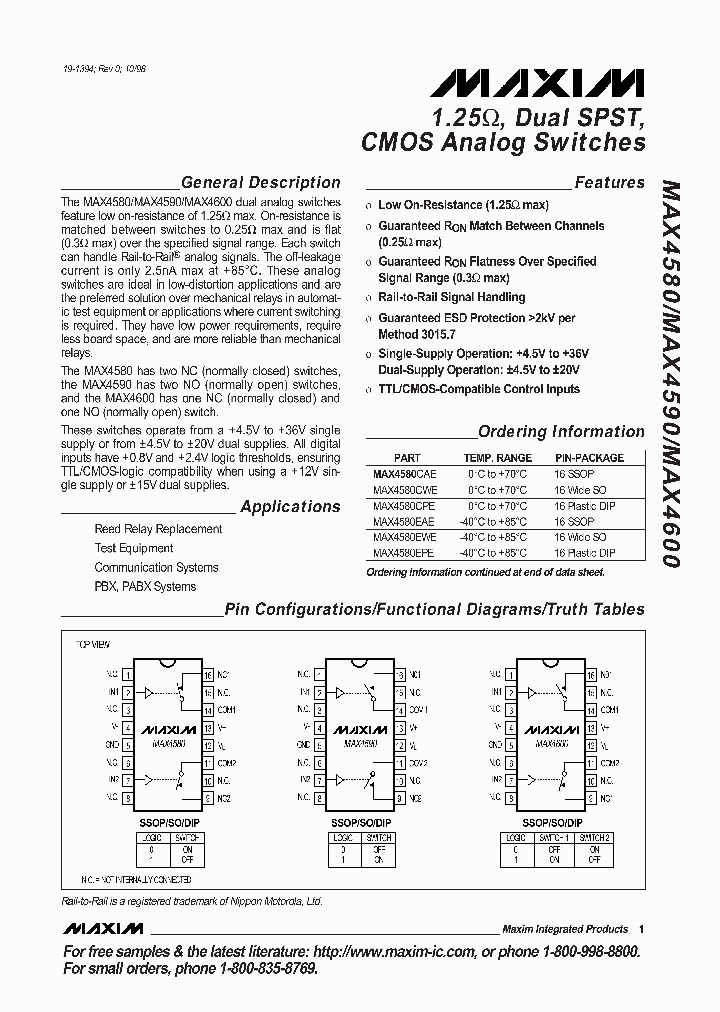 MAX4580_82049.PDF Datasheet