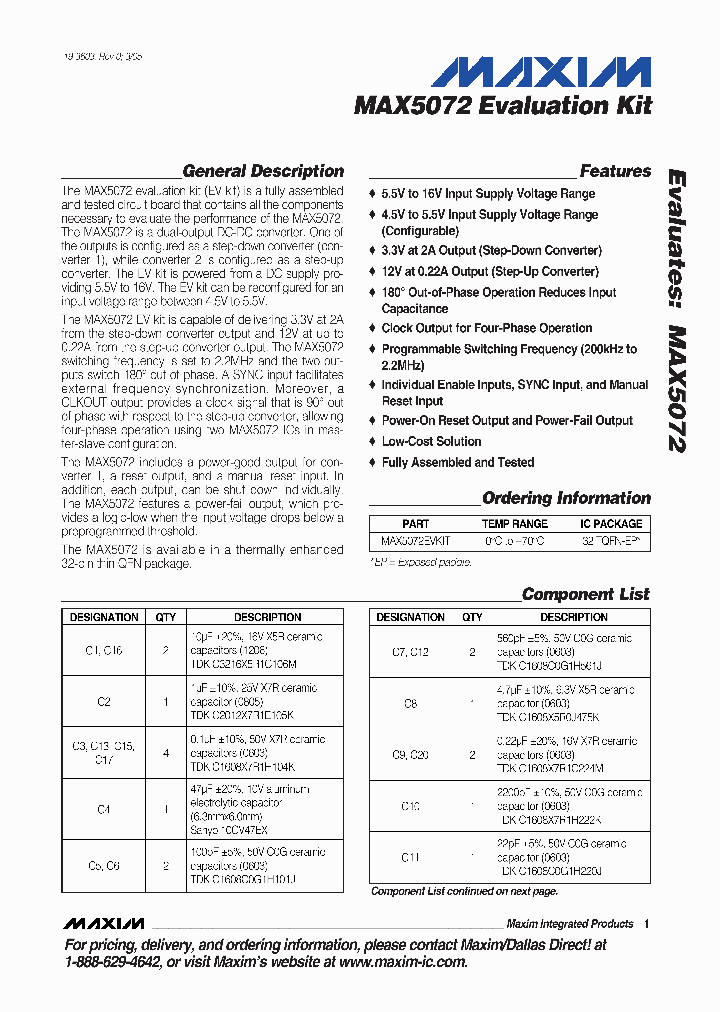 MAX5072EVKIT_312362.PDF Datasheet