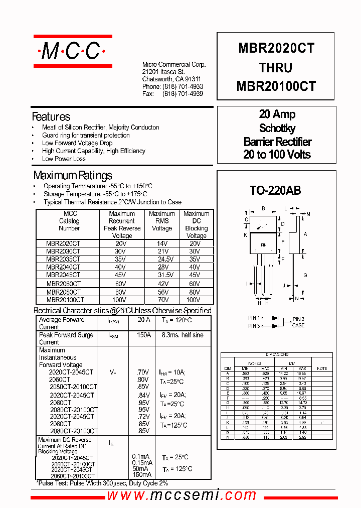 MBR2020CT_374295.PDF Datasheet