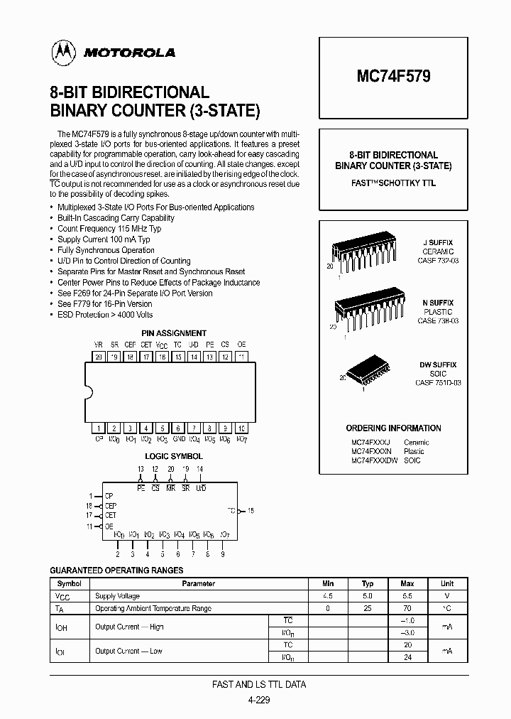 MC74F579_199607.PDF Datasheet