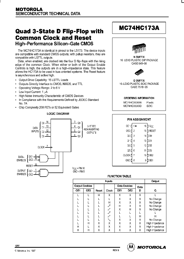 MC74HC173_96088.PDF Datasheet