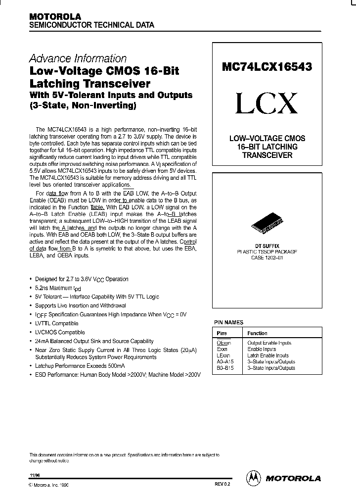 MC74LCX16543A_328587.PDF Datasheet