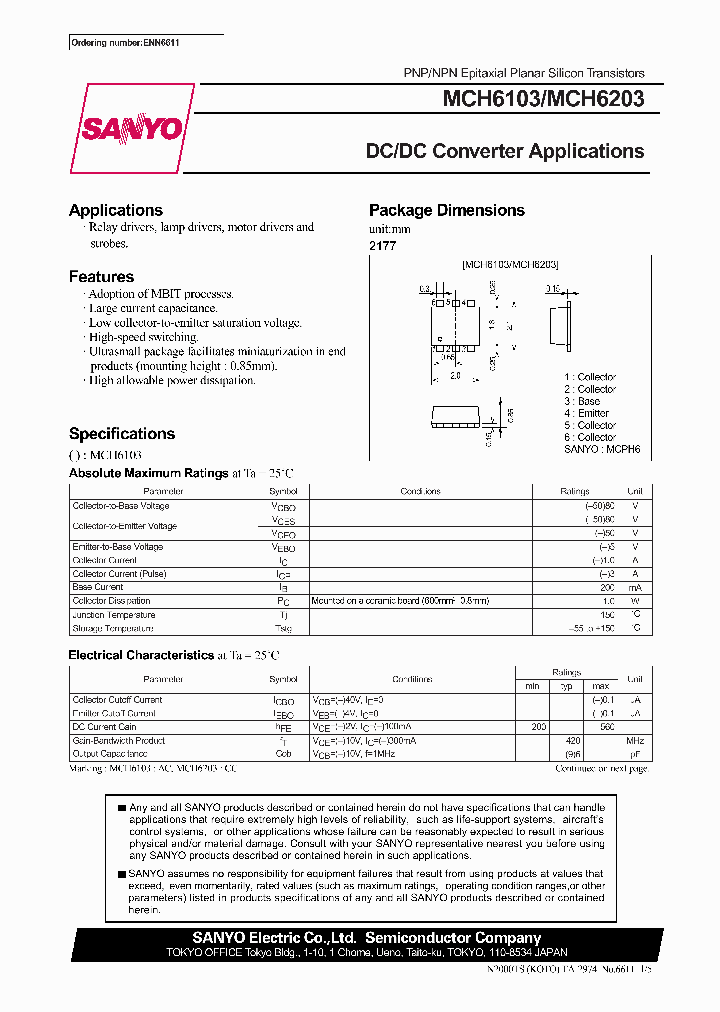 MCH6103_350393.PDF Datasheet