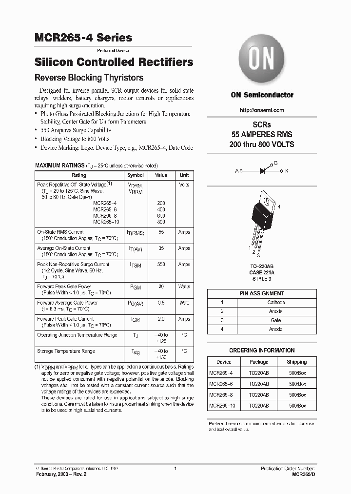 MCR265-10_341849.PDF Datasheet