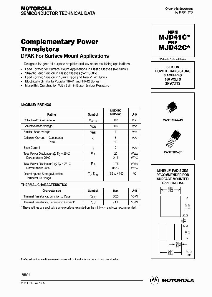 MJD42C_316693.PDF Datasheet