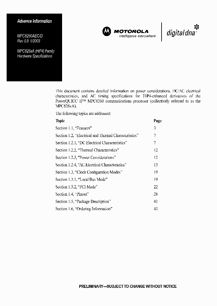 MPC8260AED_201917.PDF Datasheet