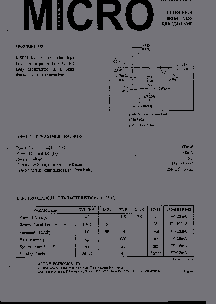 MSB31TK-1_342716.PDF Datasheet