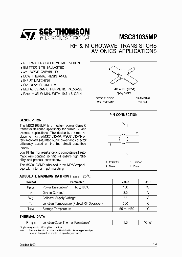 MSC81035MP_199358.PDF Datasheet