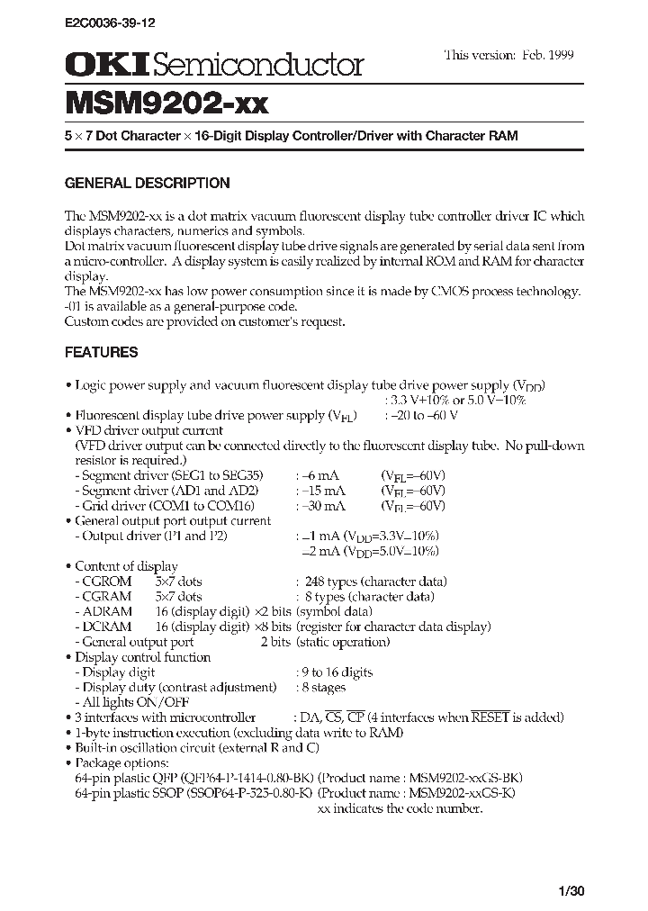 MSM9202-XX_324293.PDF Datasheet