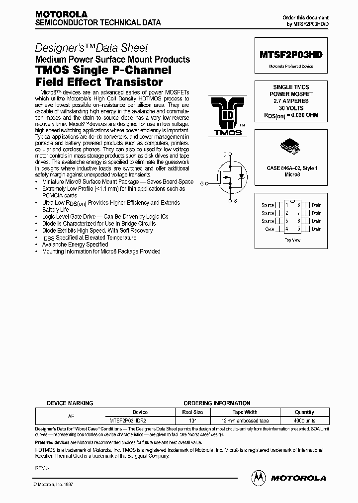 MTSF2P03HDD_363012.PDF Datasheet