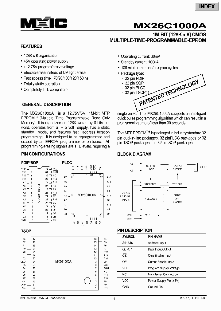 MX26C1000A_343321.PDF Datasheet