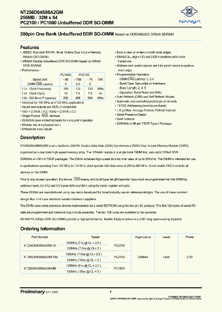 NT256D64S88A2GM_338510.PDF Datasheet