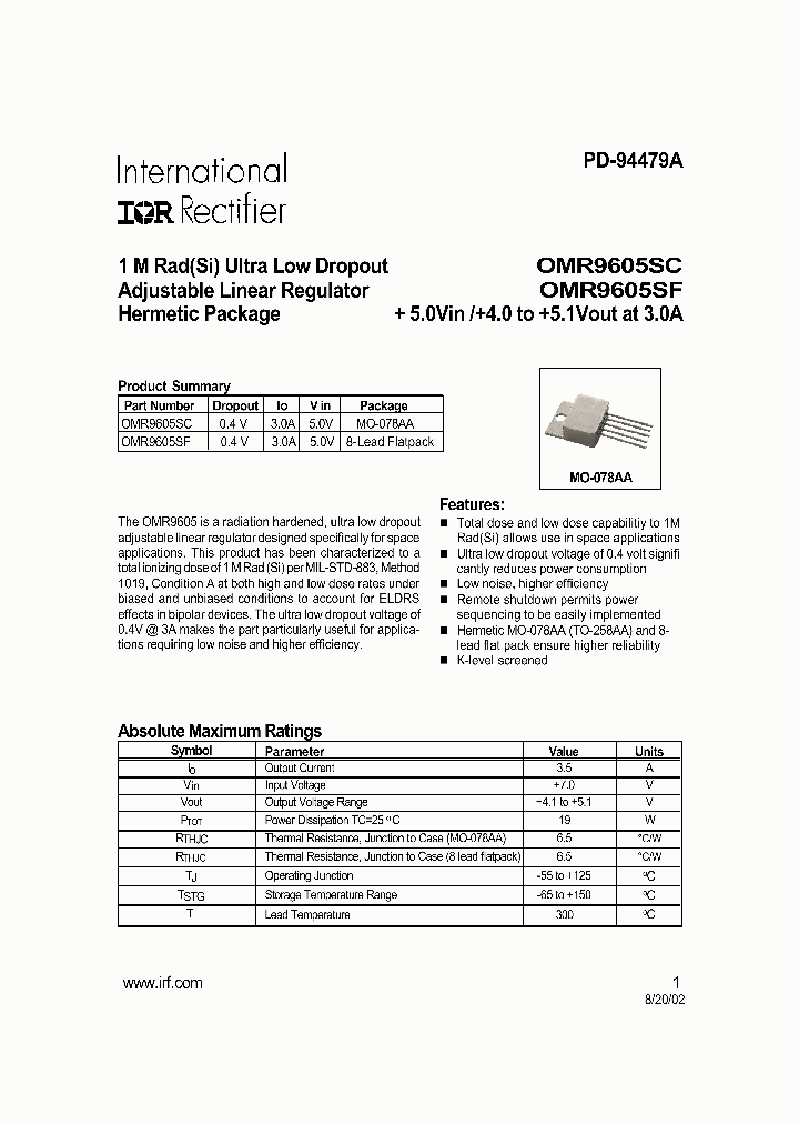 OMR9605SC_374801.PDF Datasheet