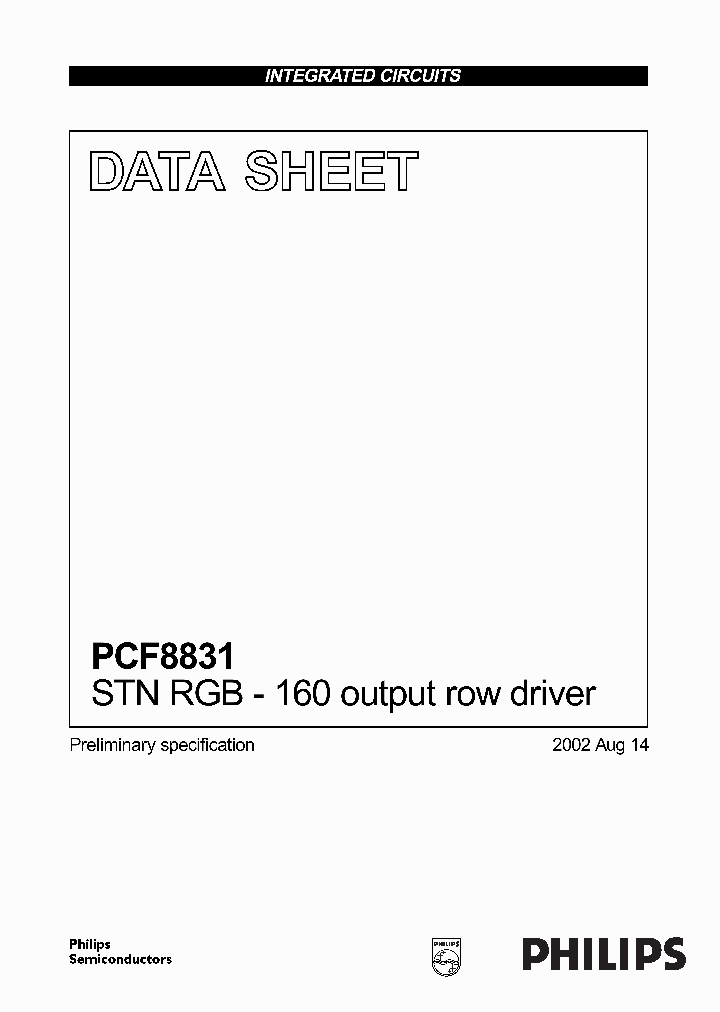 PCF8831U_311213.PDF Datasheet