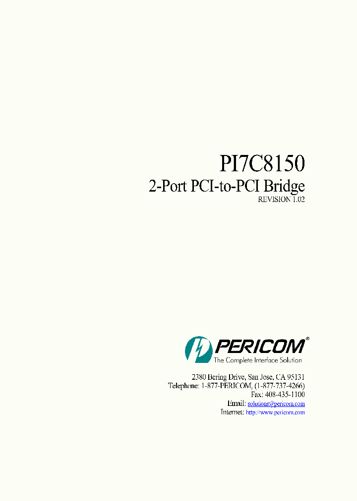 PERICOMPI7C8150_229990.PDF Datasheet
