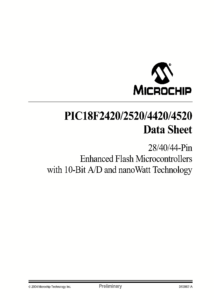 PIC18F2520_277642.PDF Datasheet