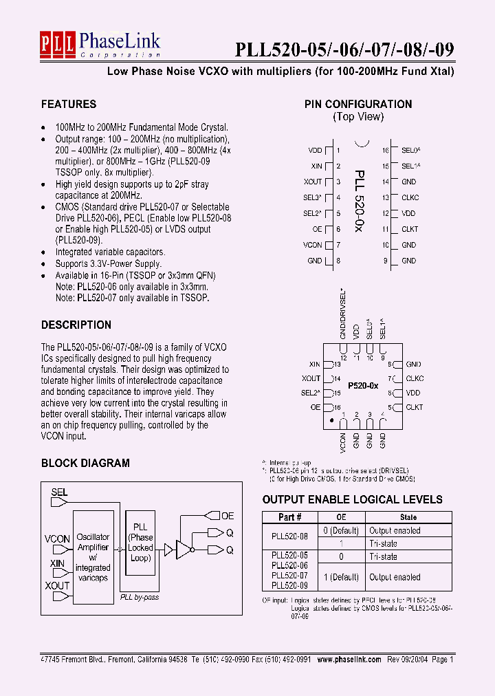 PLL520-08_320399.PDF Datasheet