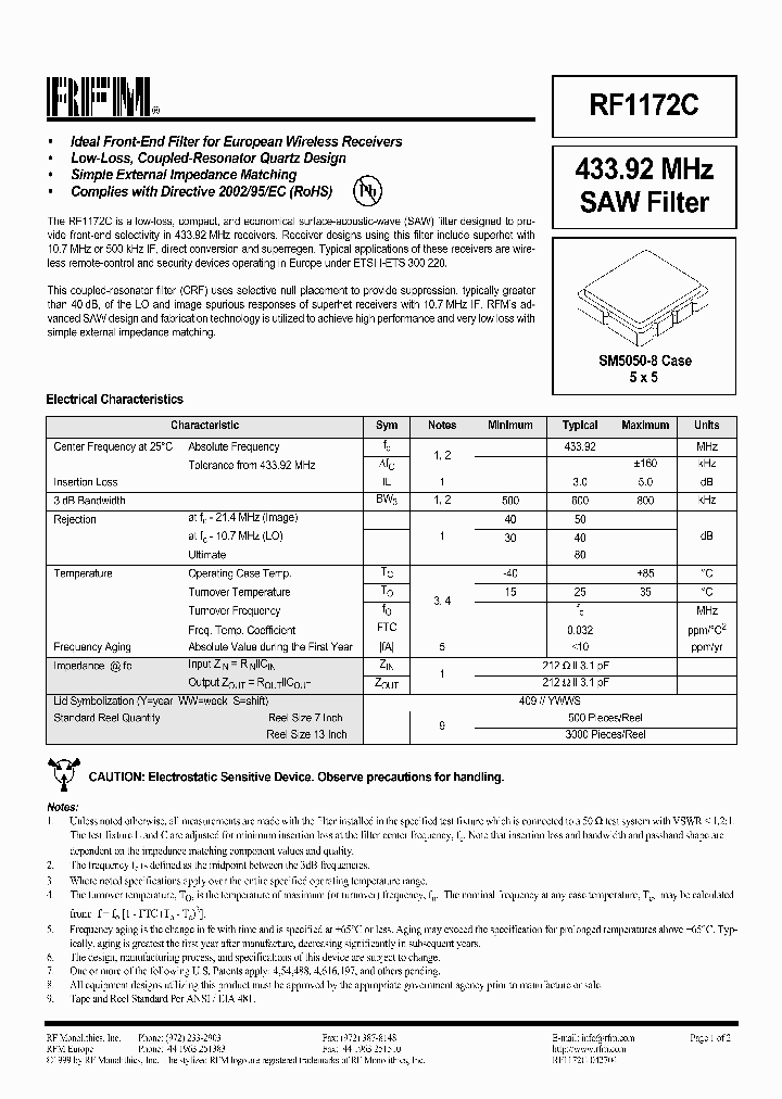 RF1172CNBSP_363803.PDF Datasheet