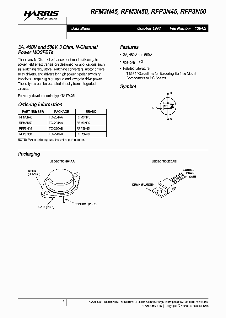 RFM3N45_346490.PDF Datasheet