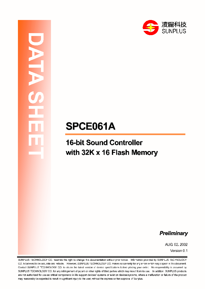 SPCE061A_191559.PDF Datasheet
