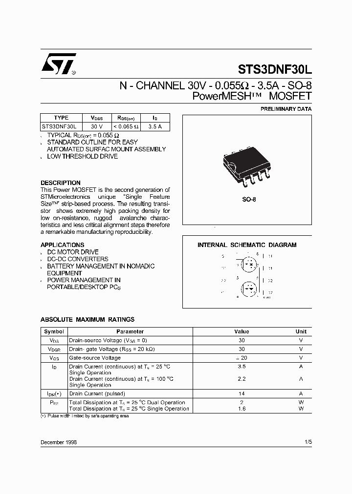 STS3DNF30L_192289.PDF Datasheet