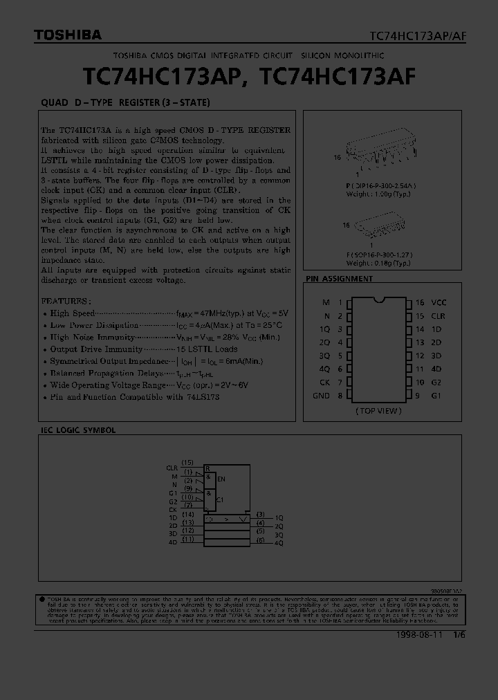 TC74HC173AF_308854.PDF Datasheet