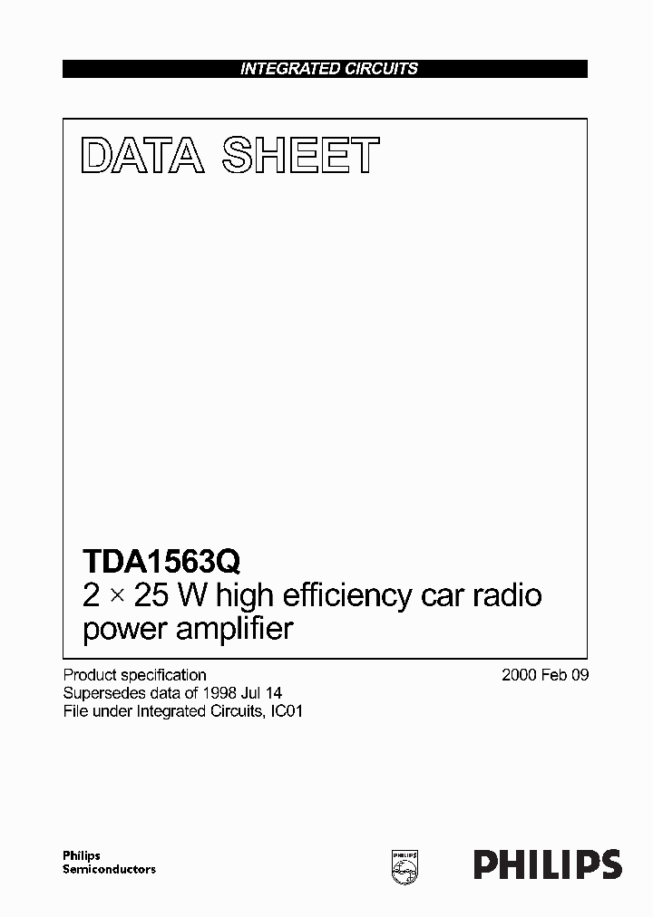 TDA1563_337301.PDF Datasheet