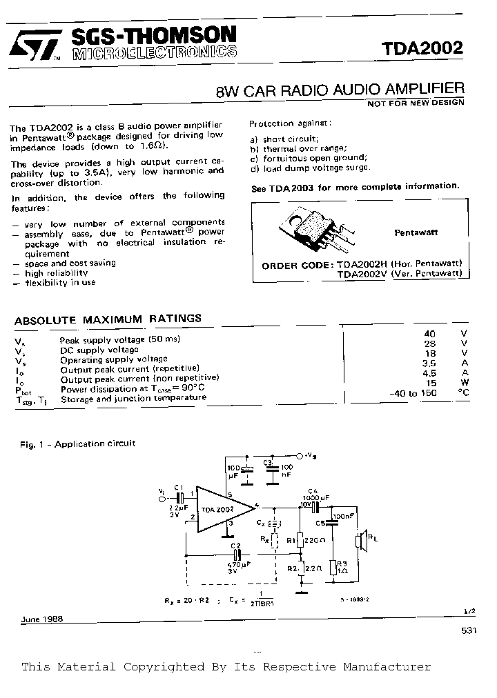 TDA2002V_189267.PDF Datasheet