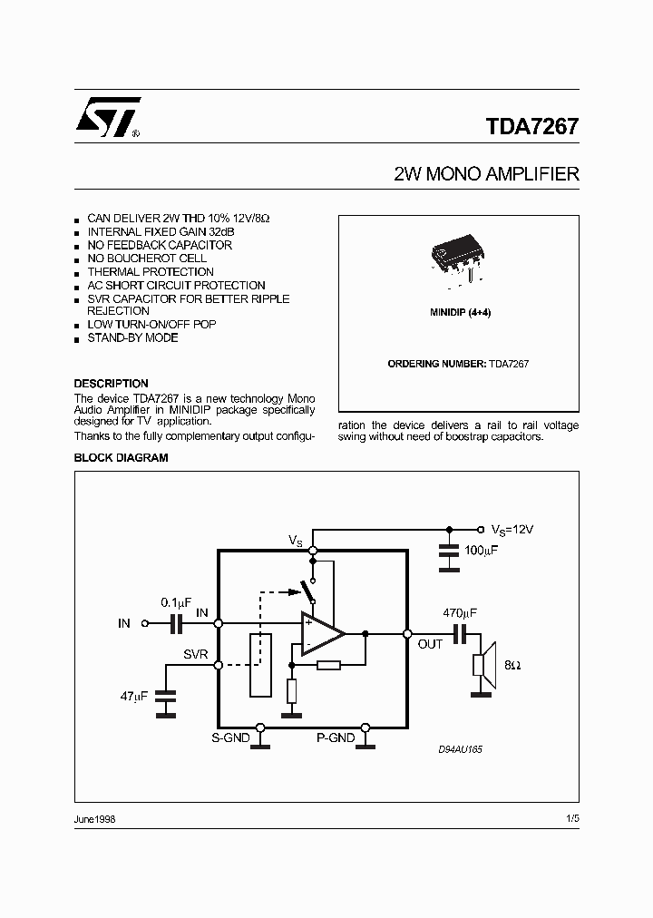 TDA7267_372095.PDF Datasheet