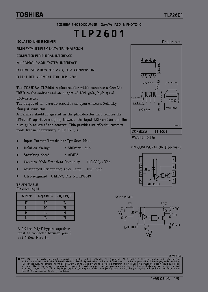 TLP2601_185115.PDF Datasheet