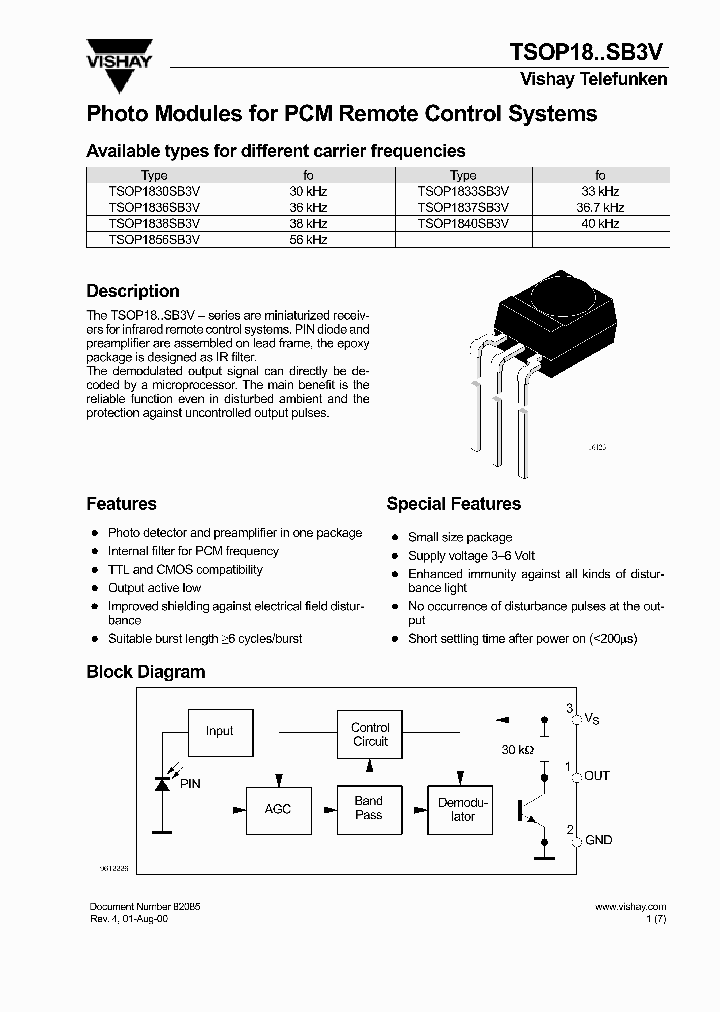 TSOP1838SB3V_363827.PDF Datasheet