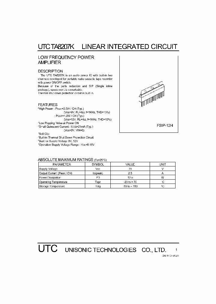 UTCTA8207K_326252.PDF Datasheet