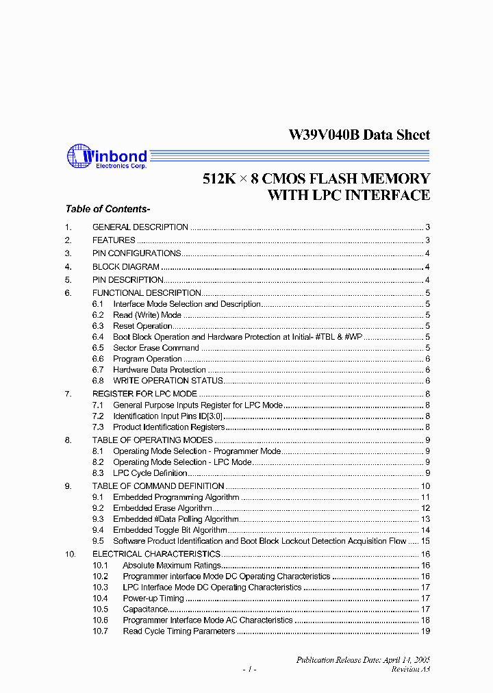 W39V040B_198676.PDF Datasheet