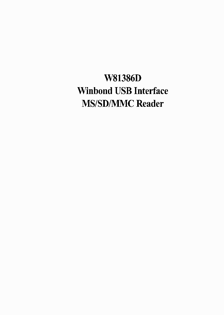 W81386D_313756.PDF Datasheet