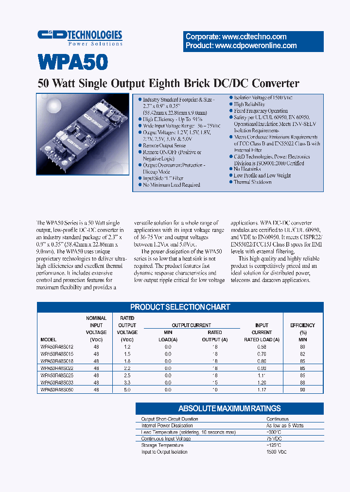 WPA5048S050_244871.PDF Datasheet