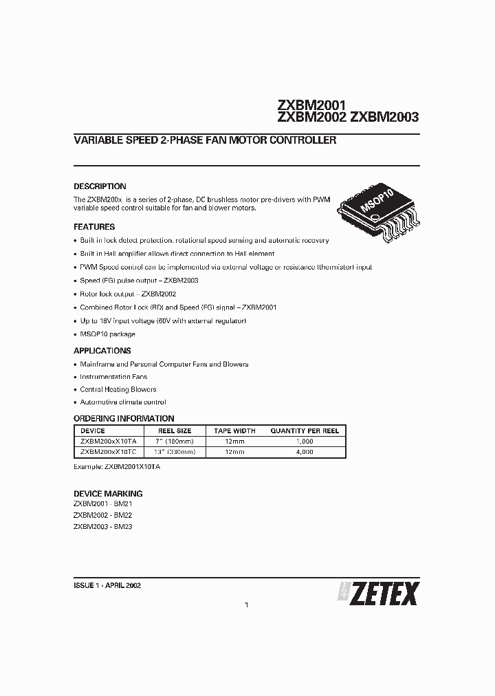 ZXBM2001_139036.PDF Datasheet