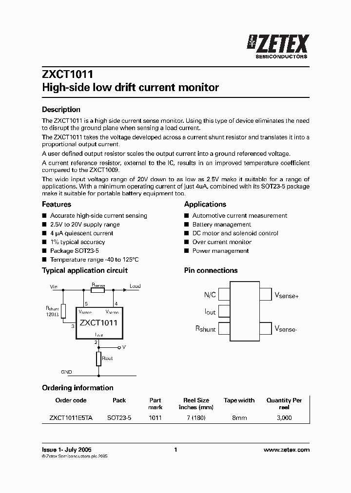 ZXCT1011_326614.PDF Datasheet