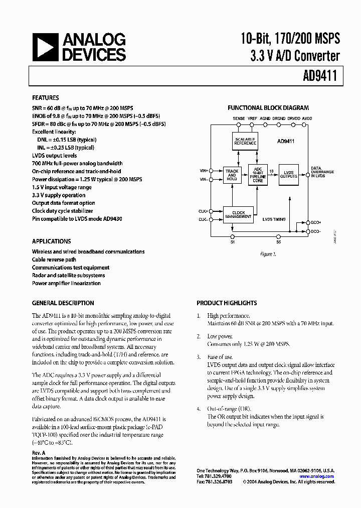 AD9411_419572.PDF Datasheet