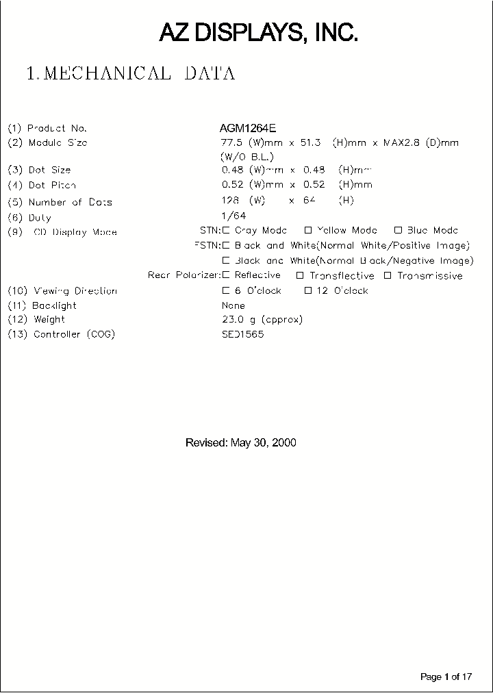 AGM1264E_388014.PDF Datasheet