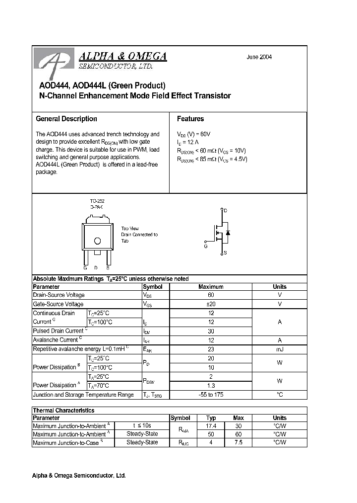 AOD444_390172.PDF Datasheet