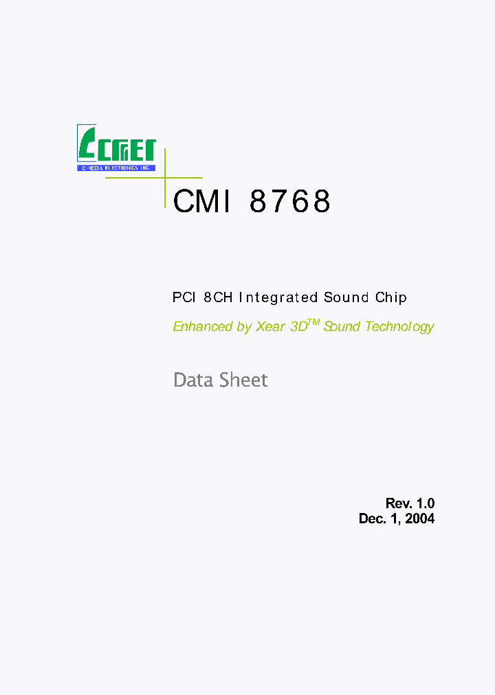 CMI8768_420263.PDF Datasheet