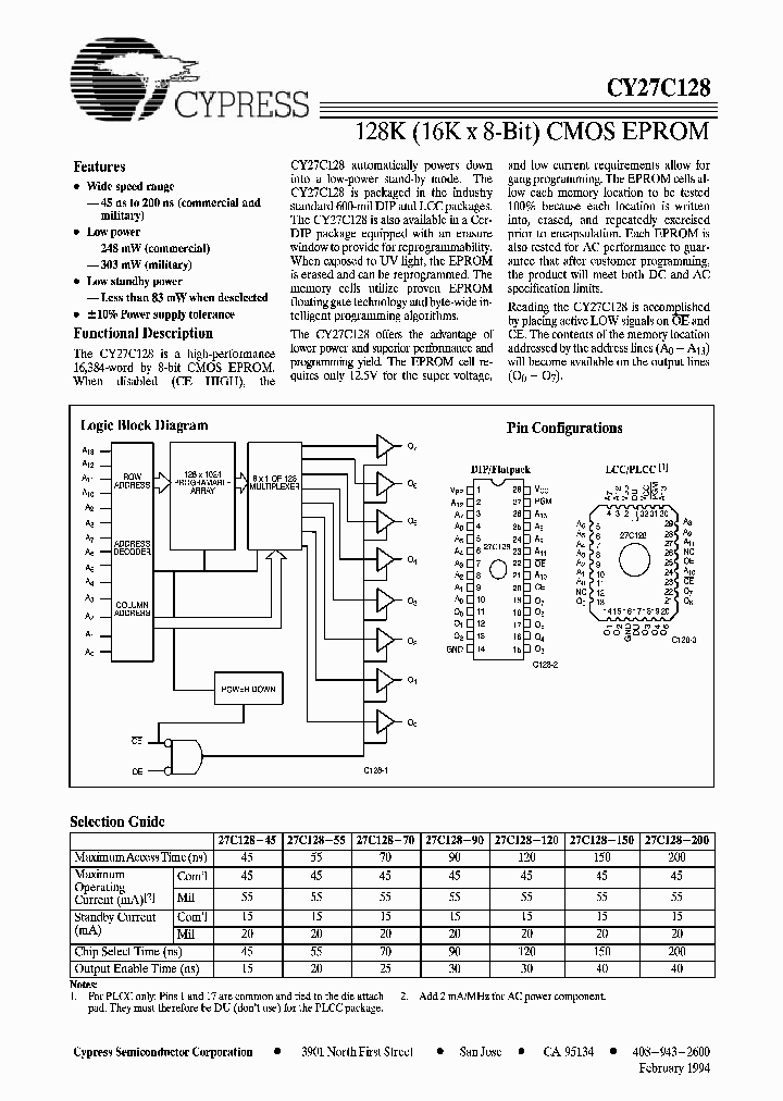 CY27C128-120WMB_401146.PDF Datasheet