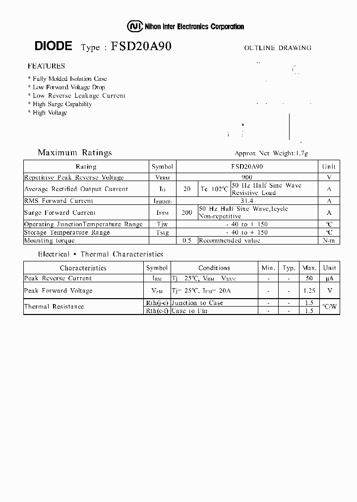 FSD20A90_418871.PDF Datasheet