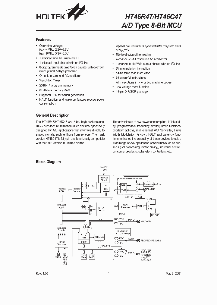 HT46C47_414529.PDF Datasheet