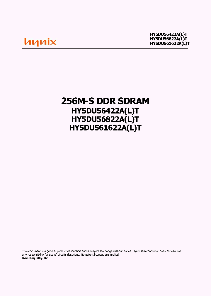 HY5DU561622ALT_402829.PDF Datasheet